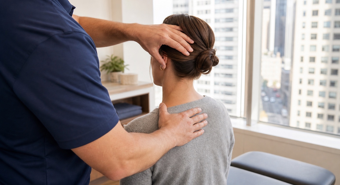 Neck evaluation after a car accident at Manhattan Spine Rehabilitation in Midtown NYC