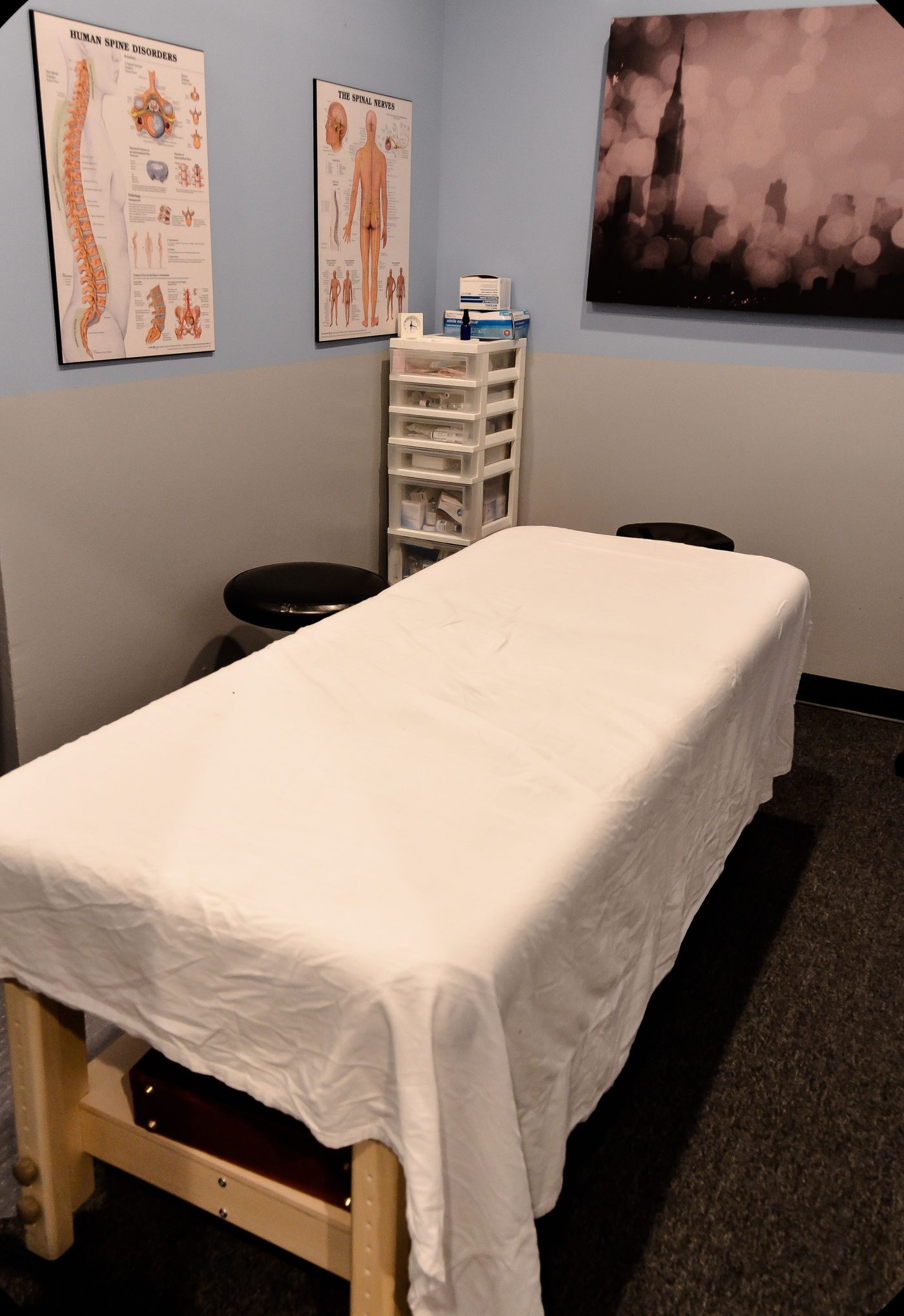Soft-tissue and massage therapy room at Manhattan Spine Rehabilitation